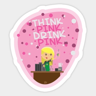 Think Pink Drink Pink Sticker